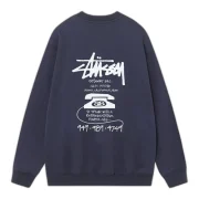 Stussy Telephone Sweatshirt Navy Back