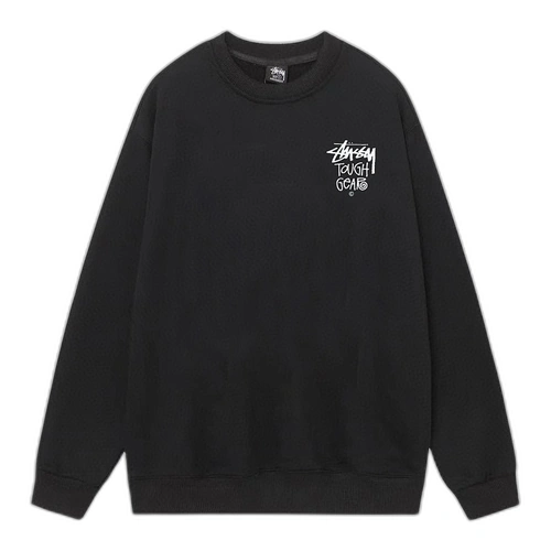 Stussy Tough Gear Sweatshirt Black Front Stussy Tough Gear Sweatshirt Black Front