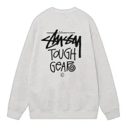 Stussy Tough Gear Sweatshirt Grey Back