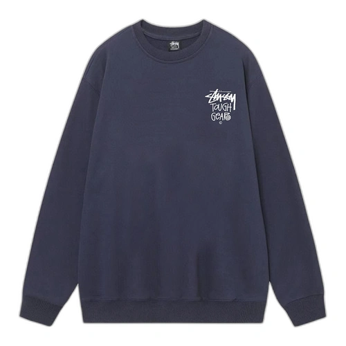 Stussy Tough Gear Sweatshirt Navy Front Stussy Tough Gear Sweatshirt Navy Front