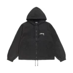 Stussy Waxed Cotton Beach Shell Black Front