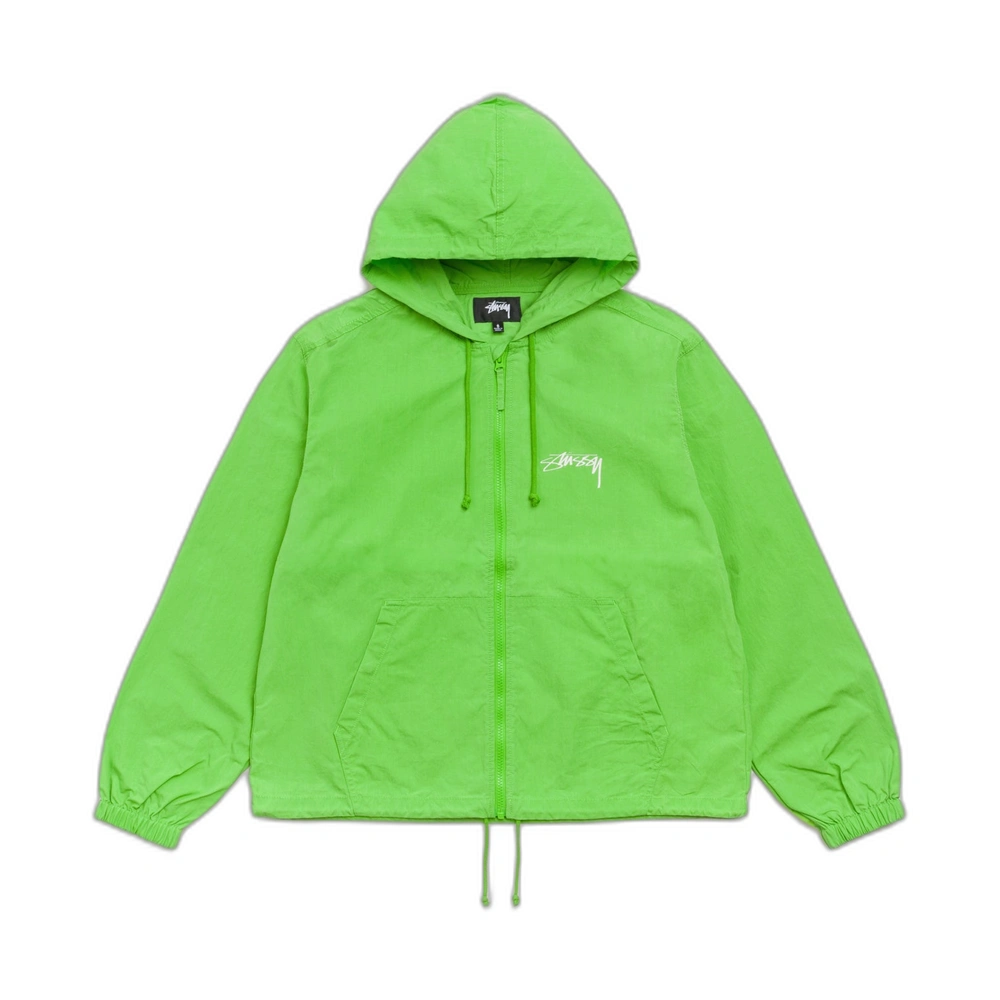 Stussy Waxed Cotton Beach Shell Kiwi Front Stussy Waxed Cotton Beach Shell Kiwi Front