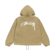 Stussy Waxed Cotton Beach Shell Olive Back