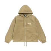 Stussy Waxed Cotton Beach Shell Olive Front