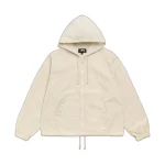 Stussy Waxed Cotton Beach Shell Stone Front