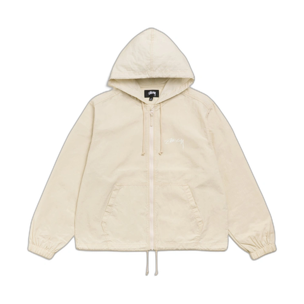 Stussy Waxed Cotton Beach Shell Stone Front Stussy Waxed Cotton Beach Shell Stone Front