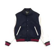 Stussy Wool Varsity Jacket Navy Front
