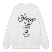 Stussy World Tour Sweatshirt White Back